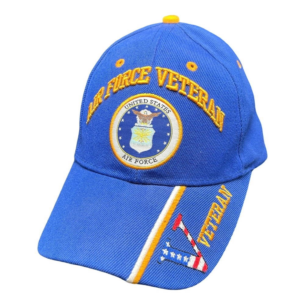 Medals of America US Air Force Veteran Hat Blue‎ Embroidered Adjustable Cap 2013